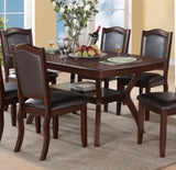 Formal Look 1pc Dining Table w Shelve Solidwood Espresso Finish Dining Room Furniture B011P207142