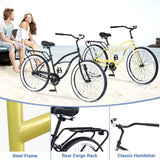 Single Speed Bicycles 26"Inch,Steel Frame, Wide Wheels for Stability, Rear Coaster Brakes,Multiple W1019P163415