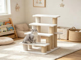 4 Levels Cat Steps with Scratching Posts for High Bed, Sofa, Non-slip Sturdy Pet Climbing Ladder for 25385811