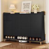 ON-TREND Sleek and Contemporary Shoe Cabinet with Adjustable Shelves, Minimalist Home Organizer with WF321211AAB