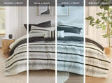 7 Piece Stripe Comforter and Quilt Set-King/Cal King B035P280391