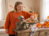 Skeleton Tray - Gothic Fruit Platter, Punk Style Candy Dish & Key Holder Halloween Candy Dish Decor 14467002