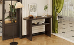 ZUN TREXM Elegant Minimalist Console Table with Rounded Edges and Sturdy Shelf Design for Entryway, N715P195554P