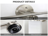 Modern 5-Light Vanity Wall Sconce, Brushed Nickel Finish with Frosted Glass Shades for Bathroom or W1340P206698
