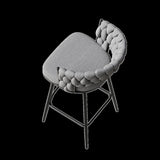 360&degSwivel Bar Chairs set of 2, equipped with soft cushioned backrest counter stool, metal leg W1727P234205