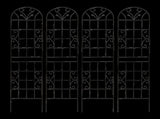 4 Pack Metal Garden Trellis 86.7" x 19.7" Rustproof Trellis for Climbing Plants Outdoor Flower W1586P268035