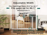 29.5-44.1" Wide Pet Gate for Stairs, 31.1" Tall Pressure Mount Baby Safety Gate, Adjustable 18449725