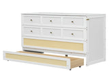 Full Size Murphy Bed with Large Drawers,White N708P336203K