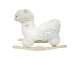 Kids Ride-On Rocking Horse Toy with Lullaby Song,Alpaca Rocking Toy with Hand Puppets and Safety 21598762