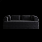 78.7-Inch Convertible Sleeper Sofa Bed with Cylindrical Pillow, Chenille Folding Mattress Couch with W834P337413