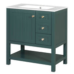 ZUN 30inch Transitional Style Bathroom Vanity Cabinet Combo with Ceramic Sink 27753164