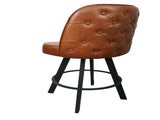 Set of 2 Commercial Grade Swivel Button-Tufted Back Bar Stools with Metal Frame Counter Height W5232P423682