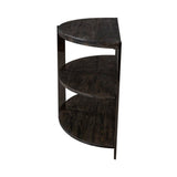 Kalne Console Table Half Moon Shape with 2 Open Shelves T2574P206302