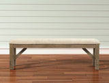 ZUN Raven Wood Fabric Upholstered Dining Bench T2574P164515