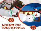9.8 FT Lighted Christmas Inflatable Decoration, Large Inflatable Lying Snowman, Funny Blow Up Yard 20613284
