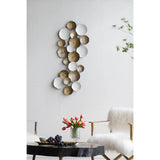 39.5" x 18" Metal Contemporary Wall Decor Accent, Large Hanging Sculpture for Bedroom Entryway W2078130251