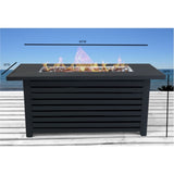 ZUN Steel Propane/Natural Gas Outdoor Fire Pit Table with Lid B120P198410