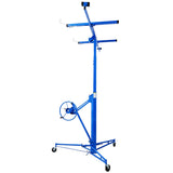 ZUN Drywall Panel hoist Drywall Lift Rolling Panel Hoist Jack Lifter 16ft blue color W465141084