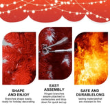 T3637P3398087FT Red Christmas Tree Pure Red PVC Tree with 1066 Tips, Hinged Branches for Easy 78469005