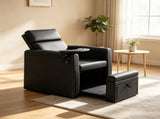 Black PVC Electric Reclining Pedicure Chair 77802564