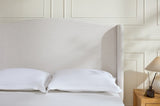 Hannah Upholstered Wingback Bed Size Queen / Tall 54" Headboard Upholstered Queen Bed / Premium B083P227902