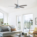 52-Inch Premium Cement Gray Ceiling Fan With Light,E26 Bulb Included,Remote Control,DC Motor,5 W934P359531