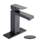 Bathroom Faucet Single Hole, Single Handle Stainless Steel Faucet for Bathroom Sink with Deckplate W1224P195894