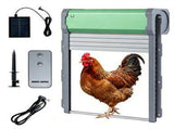 Solar Powered Automatic Chicken Coop Door with 4 Modes Light Sensor Timer Remote Control, Anti-Pinch 79784456
