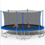 ZUN 14FT Trampoline with Safety Enclosure Net,Heavy Duty Jumping Mat Spring Cover Padding for Kids W28580537