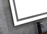 72 x 36 Inch LED Bathroom Mirror with Front and Backlight, Wall Mounted Vanity Mirror, Anti-Fog, W2287P279964