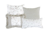 HIG 7 PCS Botanical Leaves Printed Comforter Set Embroidered Bed in a Bag 12330683