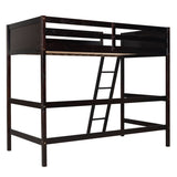 ZUN Solid Wood Twin Size Loft Bed with Ladder 96823060