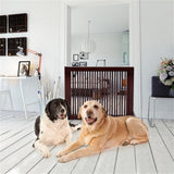Wooden Pet Gate 3 Panels,Freestanding Length Adjustable 02256176