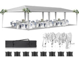 10x30ft Outdoor Pop Up Canopy, Portable Instant Canopy Tent for Outdoor Events Party Wedding 25570781