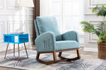 ZUN COOLMORE living room Comfortable rocking chair living room chair Light Blue W395137788