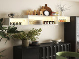 65.35in Wall Mounted Floating TV Stand with 20 Color LEDs and Charging Station W331P242457