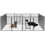 ZUN Dog Playpen Outdoor, 16 Panels Dog Pen 40" Height Dog Fence Exercise Pen with Doors for W1422112801