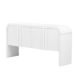 U_STYLE Striped Storage Cabinet with 4 Doors , Adjustable, Suitable for Study,Entrance and Living WF321487AAK