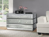 Nysa Mirrored & Faux Crystals Console Cabinet B2726P446688