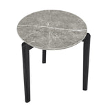 ZUN Living Room Coffee Table: Modern and stylish 24 inch round small coffee table, imitation marble W1781P178694