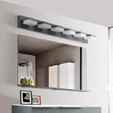 (Same as W1340110609/L2015) Modern 6-Light Black LED Vanity Mirror Light Fixture For Bathrooms And W1340P206830