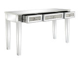 FCH Silver MDF Mirror Surface Broken Glass Three Pumping Computer Desk 43240235