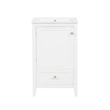 20" Bathroom Vanity with Sink, Bathroom Cabinet with Soft Closing Door, Storage Rack and A Drawer, 95881183