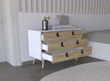 Huna Dresser, Modern 3-Drawer Unit with Handles B070P173204