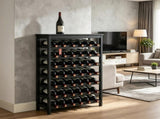 42 Bottle Capacity 7-Tier Bamboo Wine Rack, Modular Freestanding Wine Holder Display Shelf , 83355442