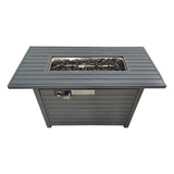 Outdoor 24" Gas Fire Pit Table with Lid Durable Steel Construction B120P365419