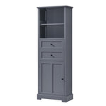 ZUN Bathroom Storage Cabinet, Tall Storage Cabinet with Two Drawers, Open Storage, Adjustable Shelf, 83812577