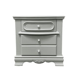 Grey 3-Drawer Nightstand B062P209009