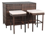 Bar Table And Bar Stool Three-Piece Set Brown Gradient 56323534