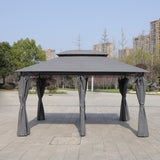 13x10 Outdoor Patio Gazebo Canopy Tent With Ventilated Double Roof And Mosquito net W419P282068